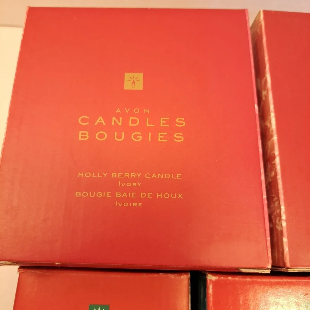 Avon Lot of 8 Fragranced Holiday Christmas Candles Pillar Tealights Votive
